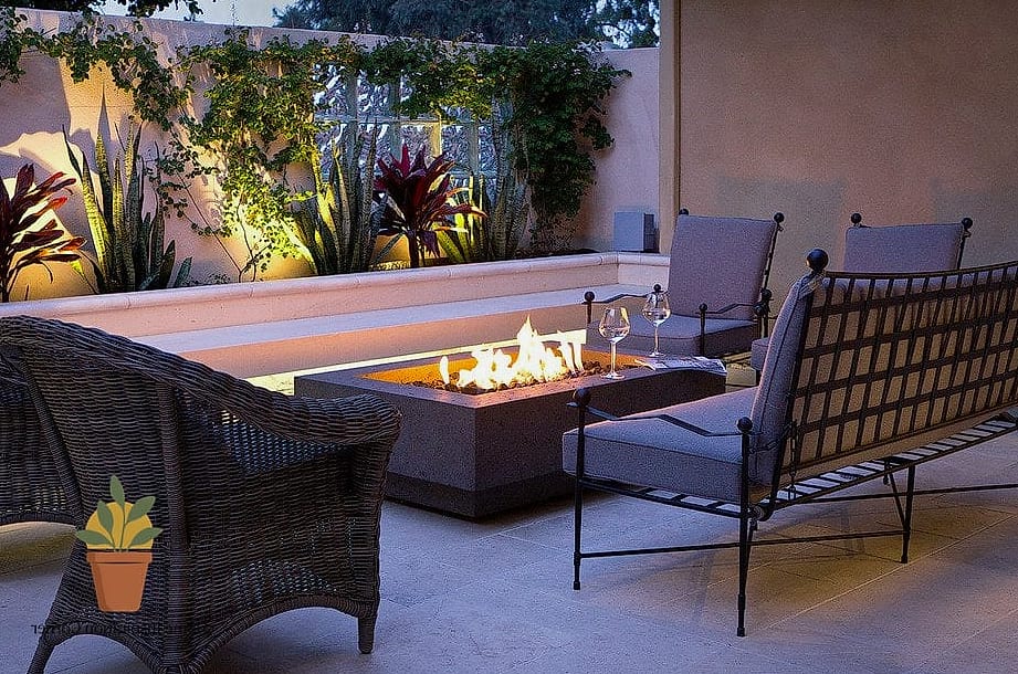 Fire Pits Surrounded by Stone Seating