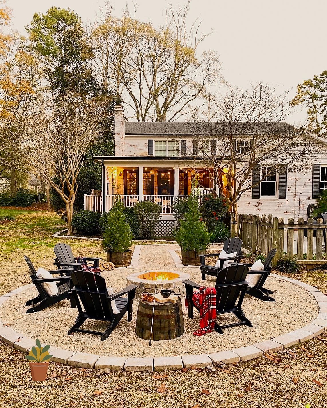 Firepit Surrounded by an Outdoor Sectional