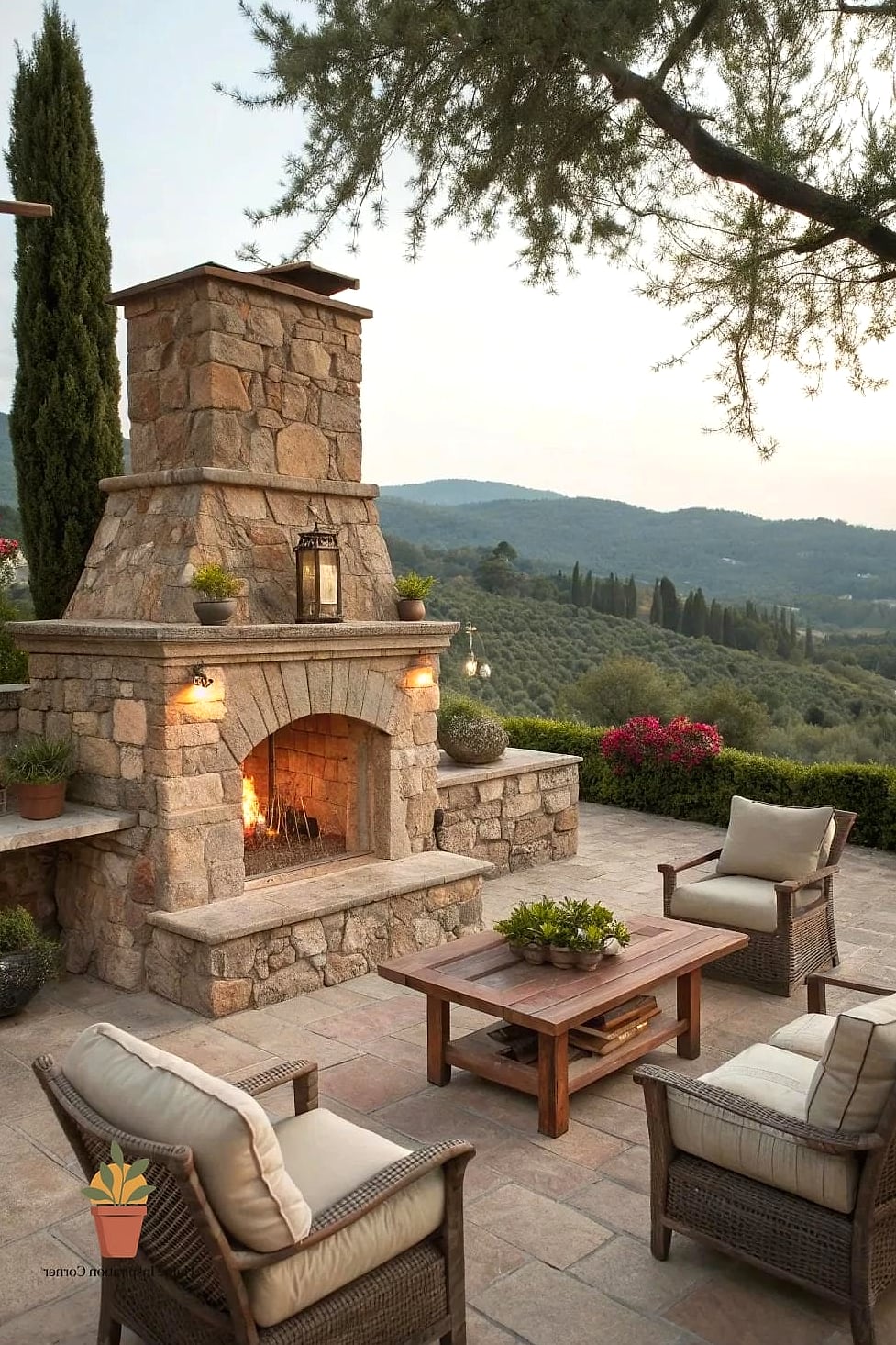 A Fireplace or Fire Pit as the Evening Gathering Spot