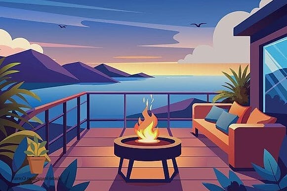 Fire Table Focal Point Sketch