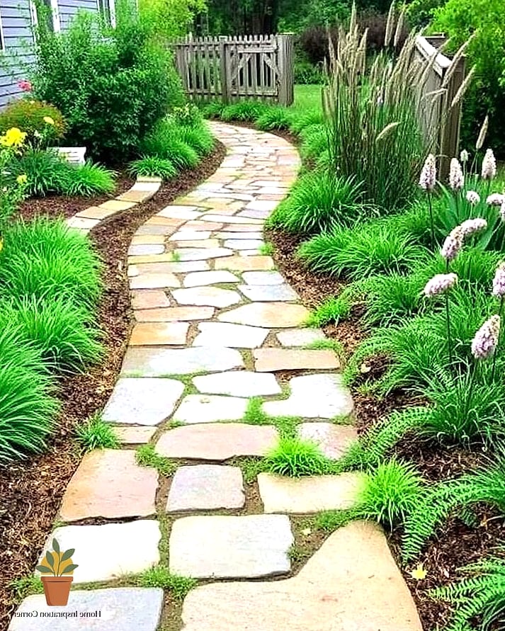 Flagstone Walkway Through the Garden