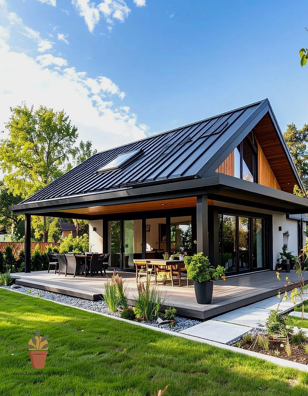 Flat Modern Roof with Clean Lines