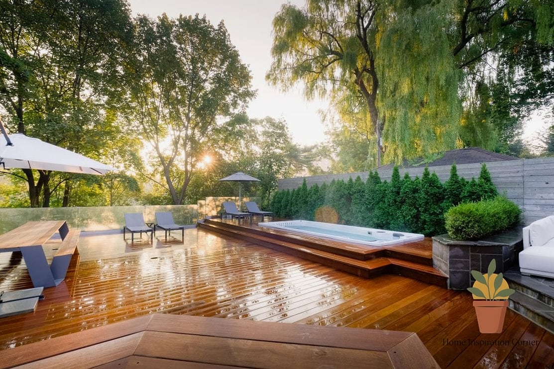 Floating Wood Deck Platform