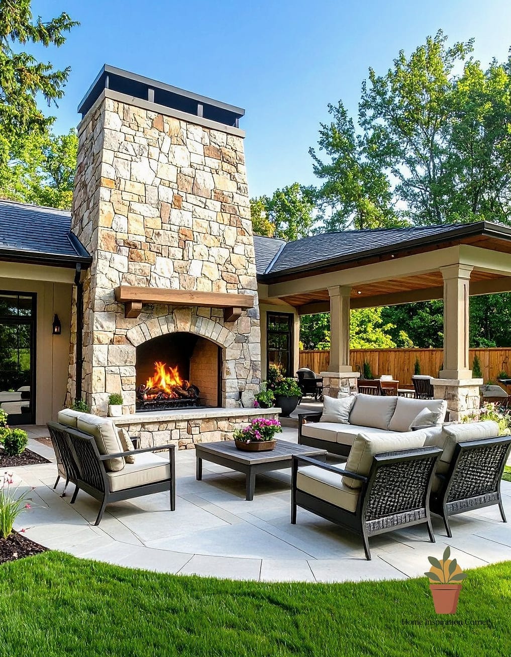 Floor-to-Ceiling Natural Stone Cladding