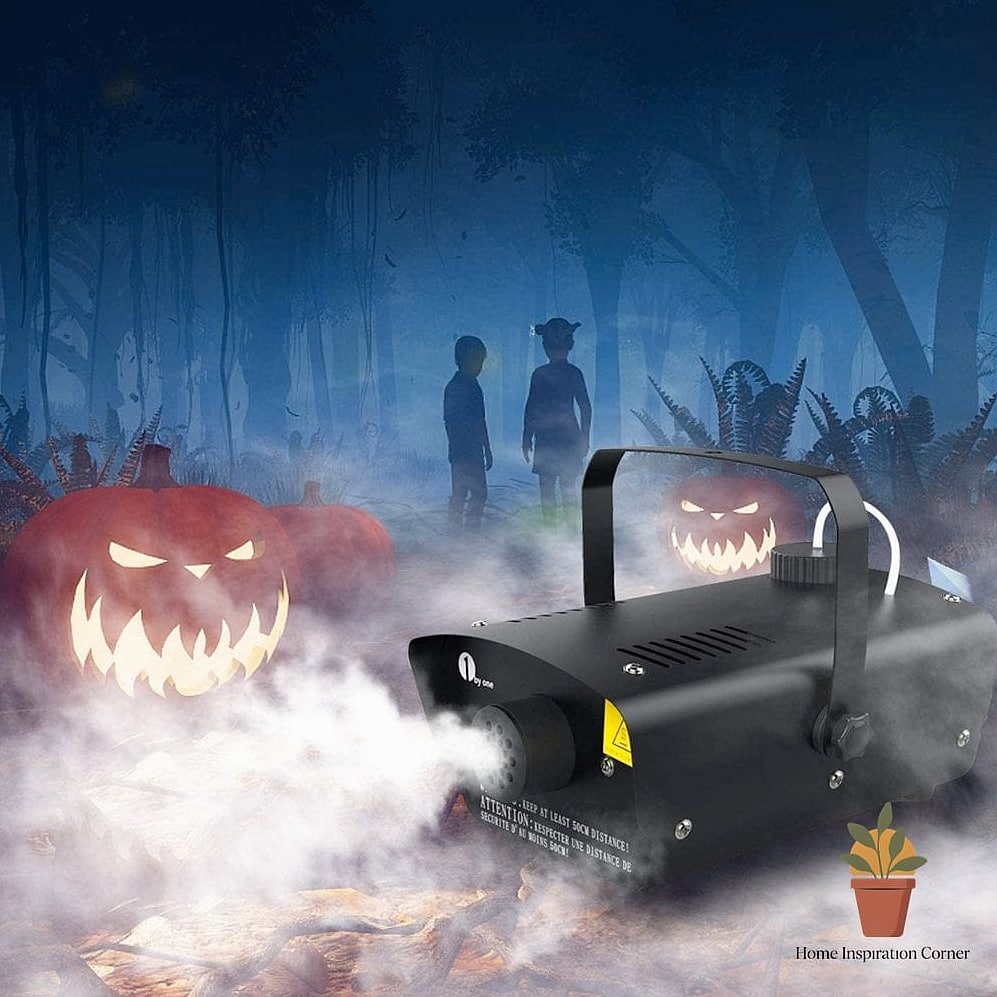 A Fog Machine Tucked Behind Landscaping