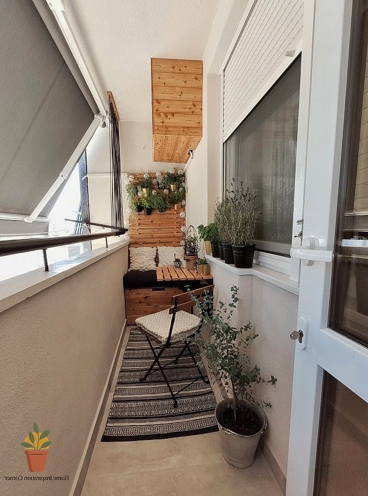 16 Narrow Balcony Ideas Designs That Maximize Style and Function 12 Foldable Wall-Mounted Bike or Gear Rack