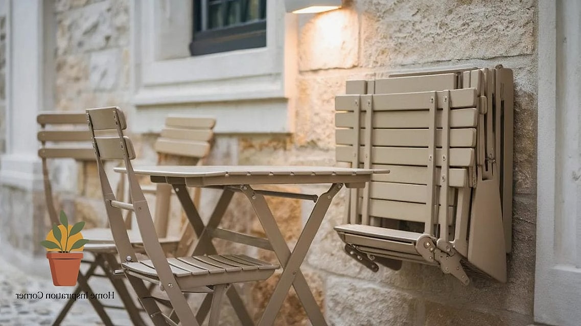 A Fold-Down Wall Table for Two