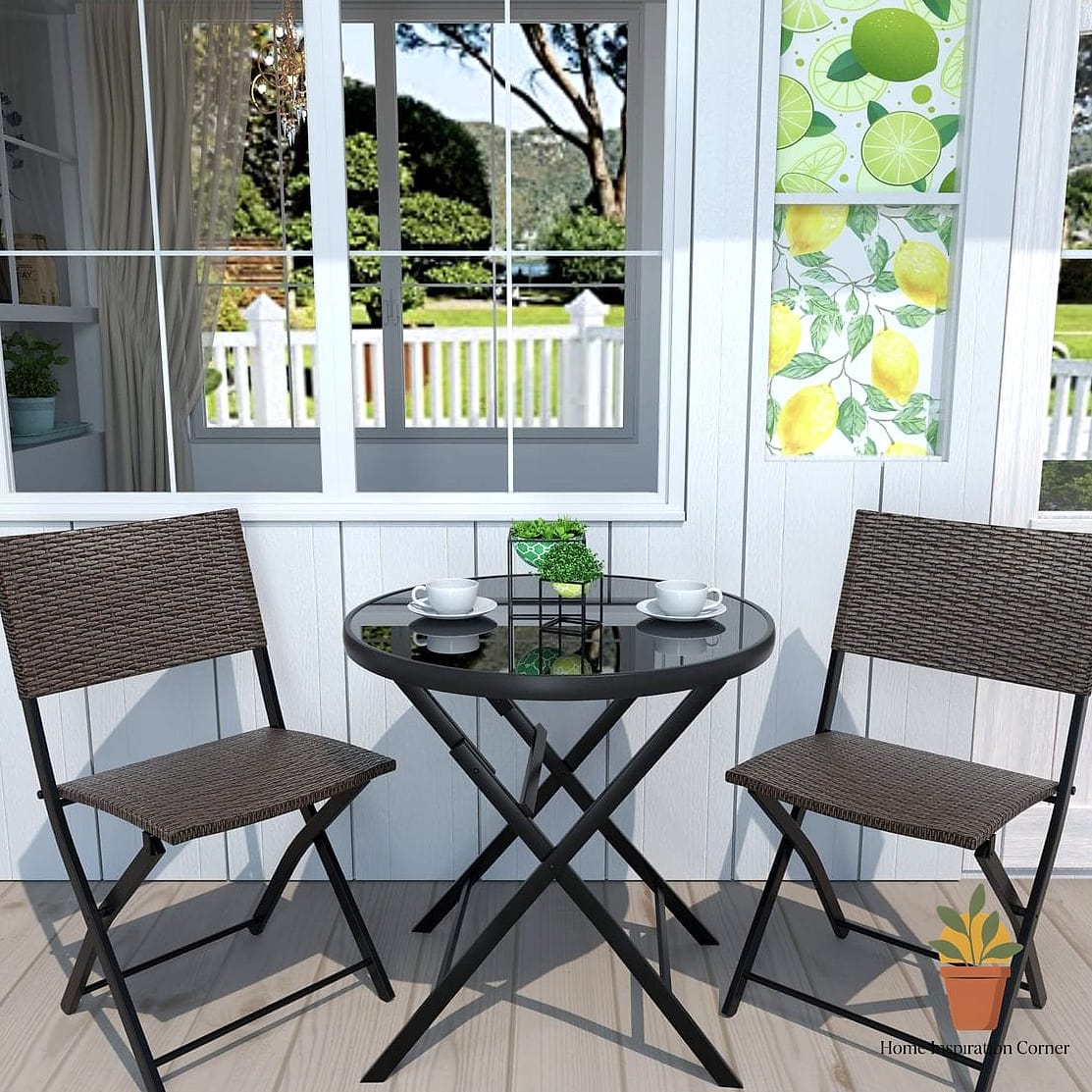 Folding Bistro Chairs You Can Hang on the Wall