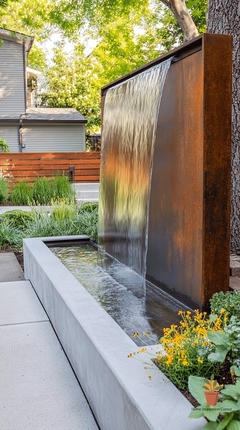 Fountain Walls Built Into Fencing