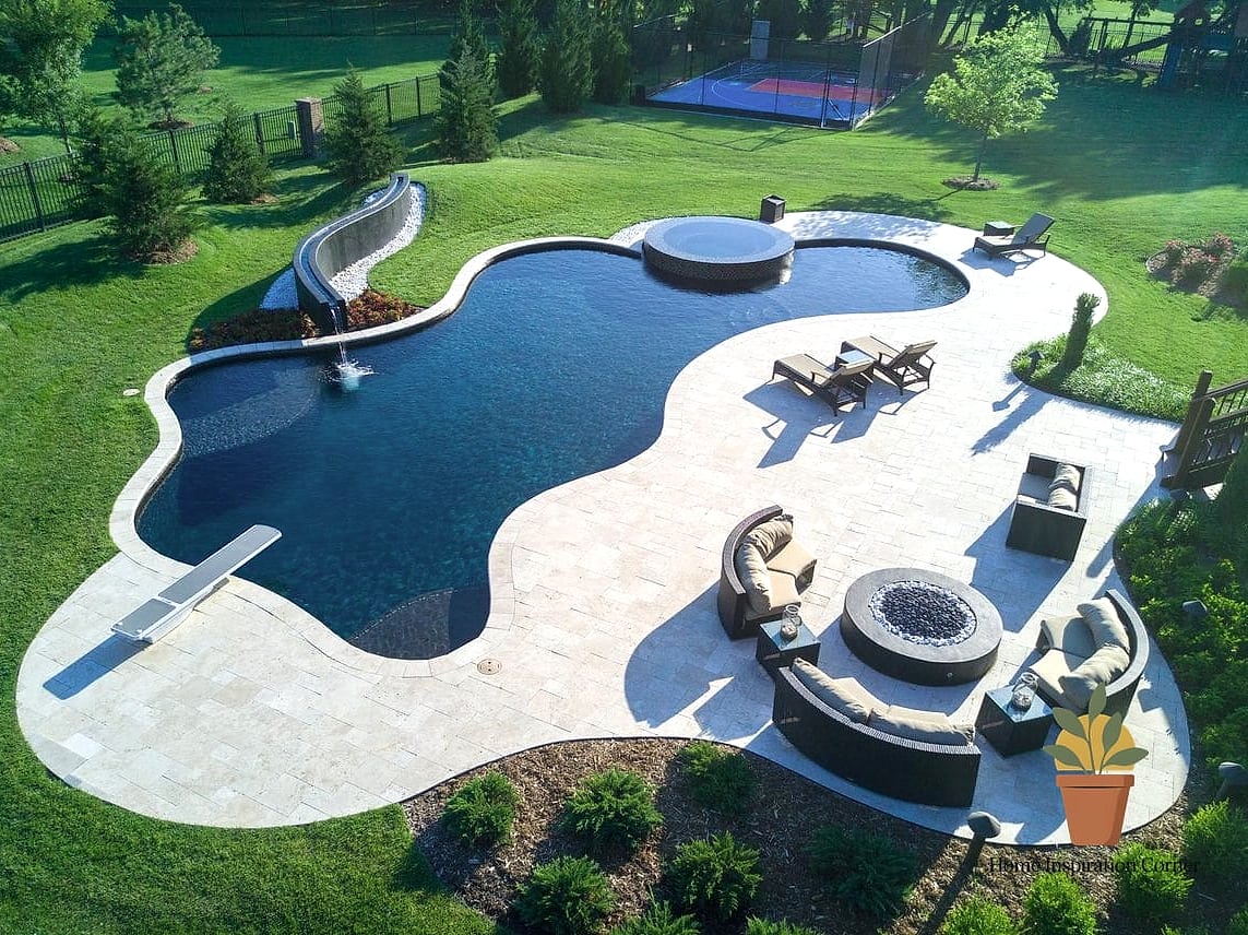 14 Backyard Pool And Patio Ideas Designs You Need to See Right Now 2 Freeform Natural Pools with Stone Coping