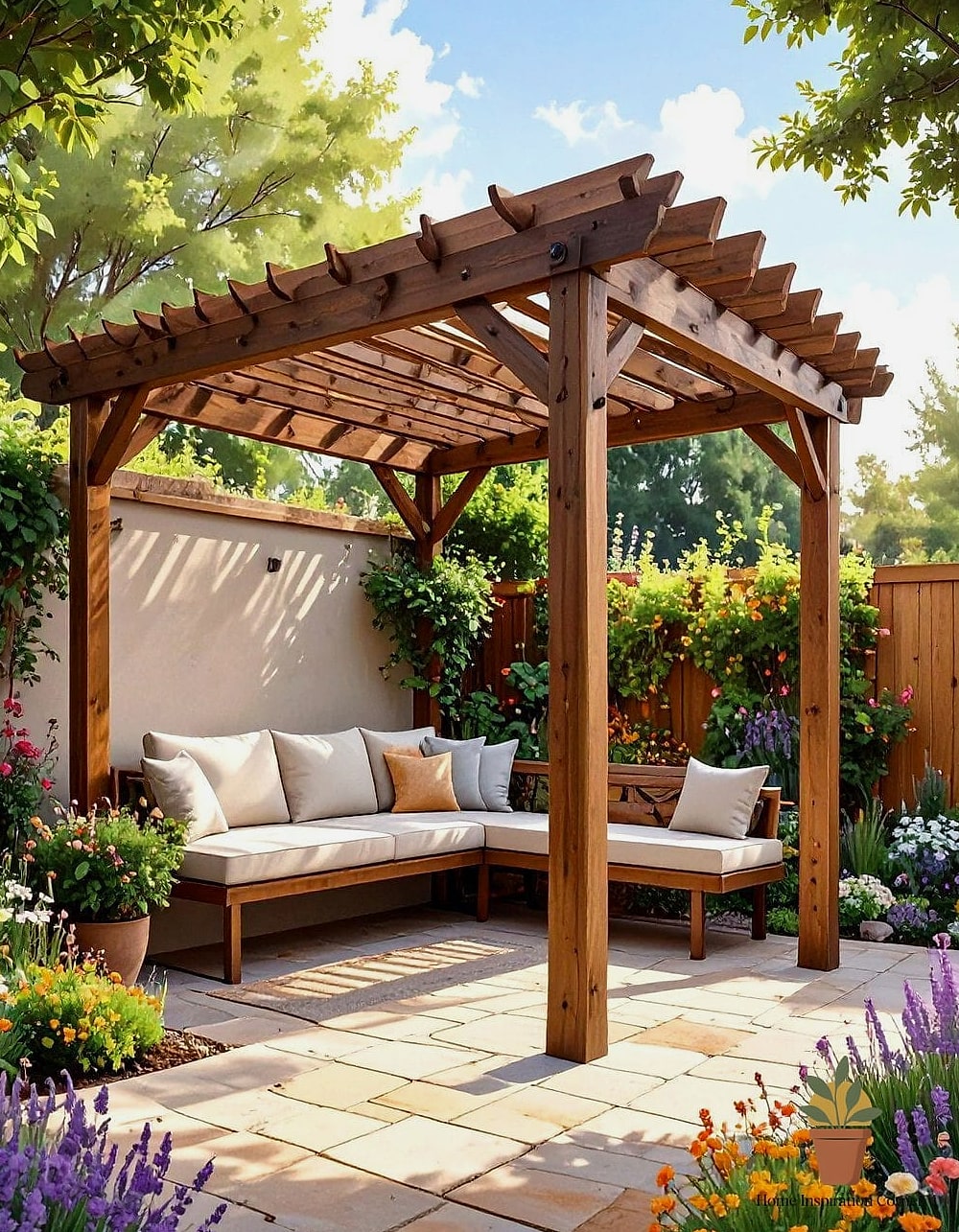 Freestanding Corner Pergola