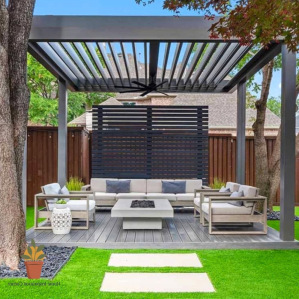 Freestanding Pergola With Privacy Screens