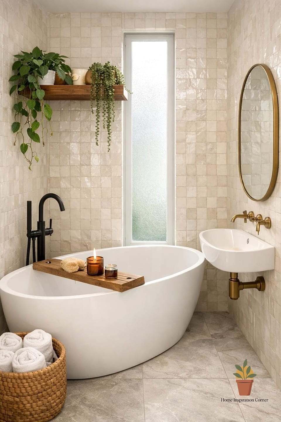 A Freestanding Tub in a Converted Bathroom