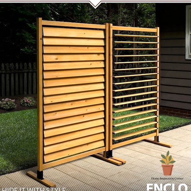 12 Privacy Wall Outdoor Concepts That Are Actually Achievable on a Budget 9 Freestanding Wood Slat Screen
