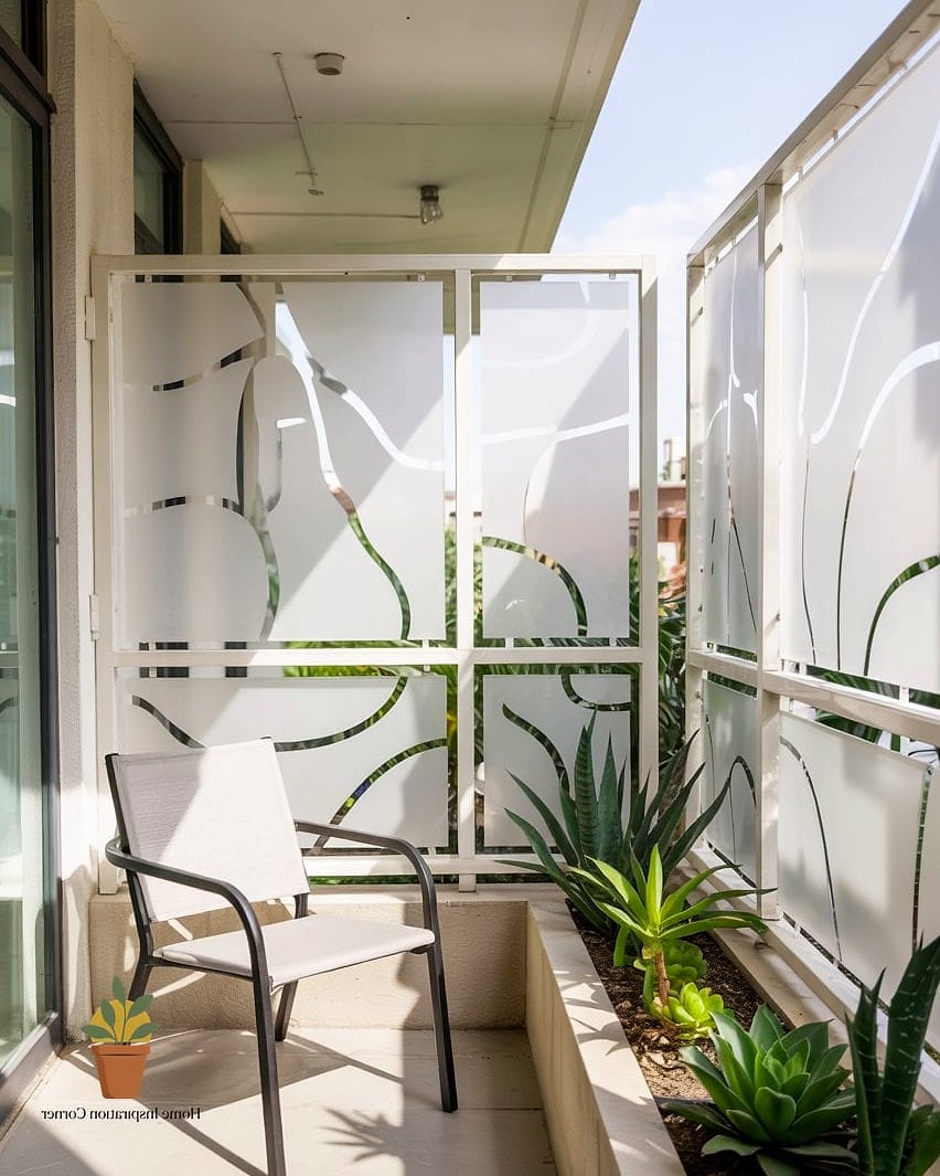 Frosted Acrylic Panel Fence