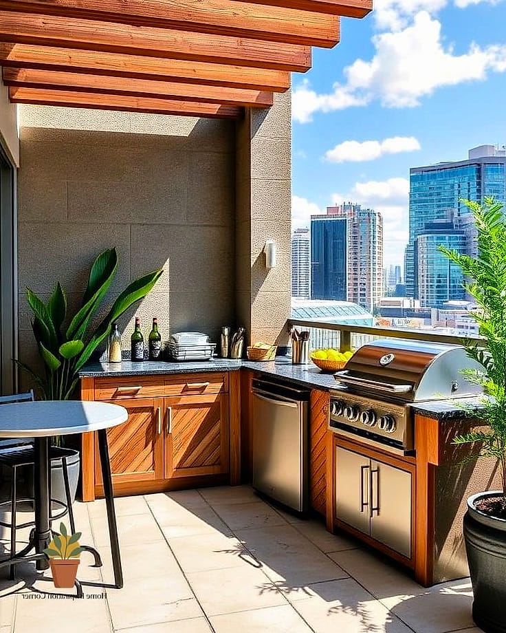 Full Outdoor Kitchenette Corner