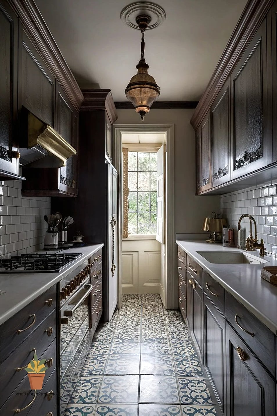 15 Small Victorian Terrace Interior Inspiration Boards You'll Want to Copy 3 Galley Kitchen With Handleless Shaker Cabinets