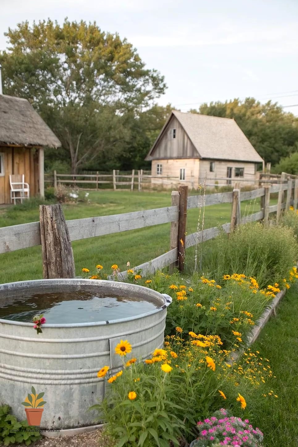 A Galvanized Metal Water Trough Pool