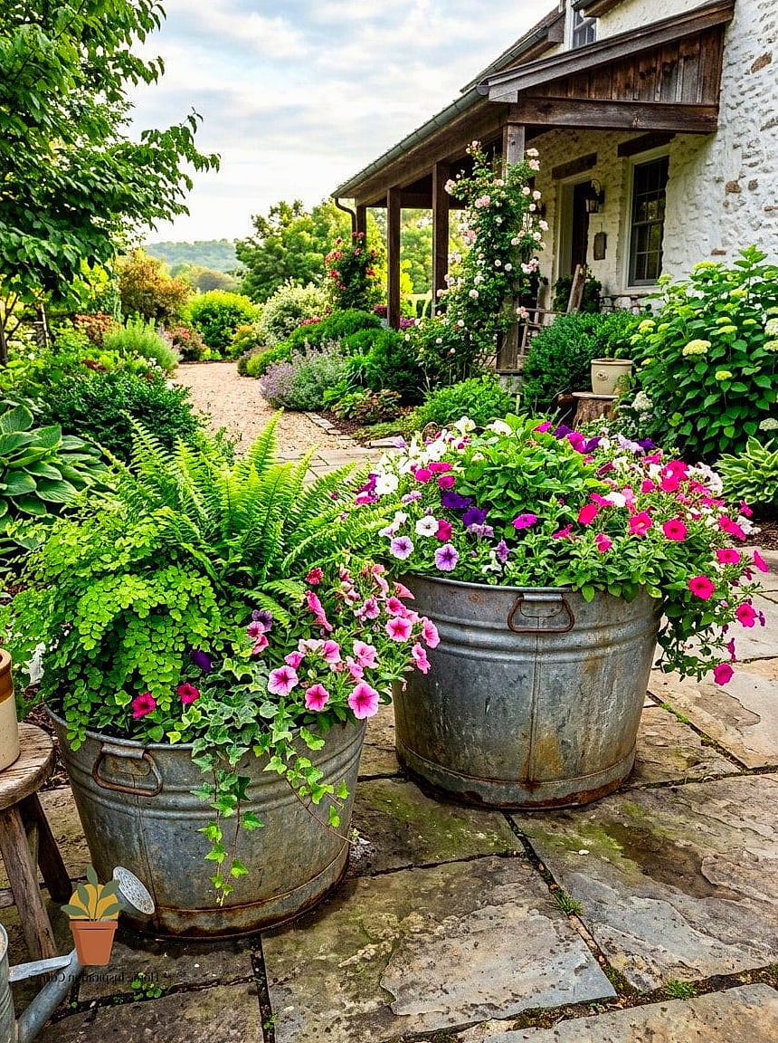 Galvanized Tub Water Feature