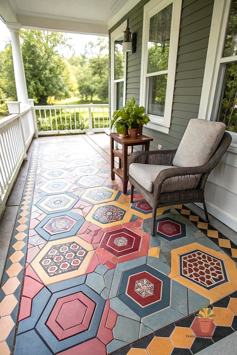 Geometric Hexagon Tile