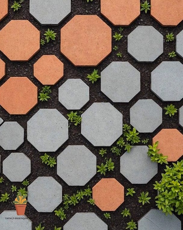 15 Outdoor Pavers Looks We're Obsessed With This Year 15 Geometric Hexagon Pavers