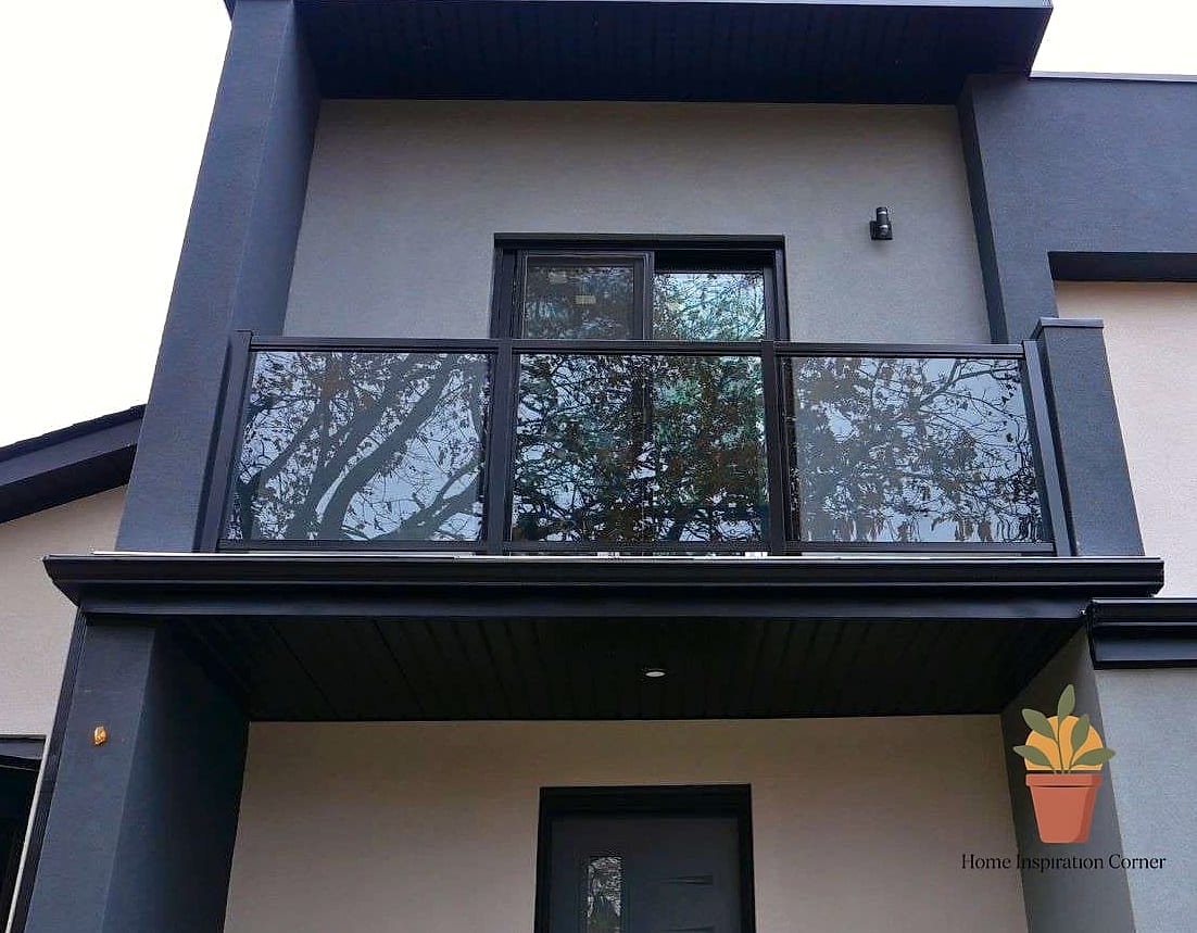 Glass Panels with Black Grid Lines
