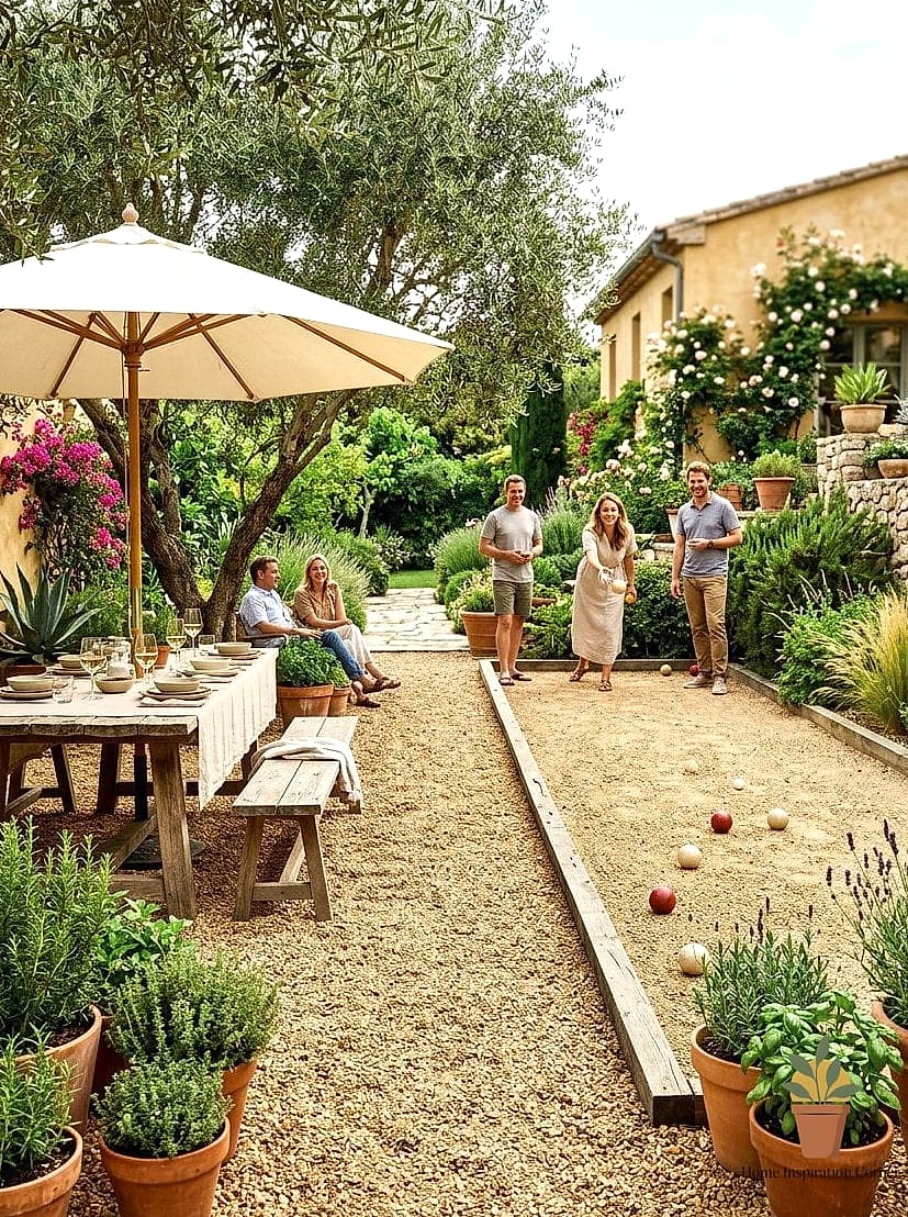 A Gravel Bocce Ball Court