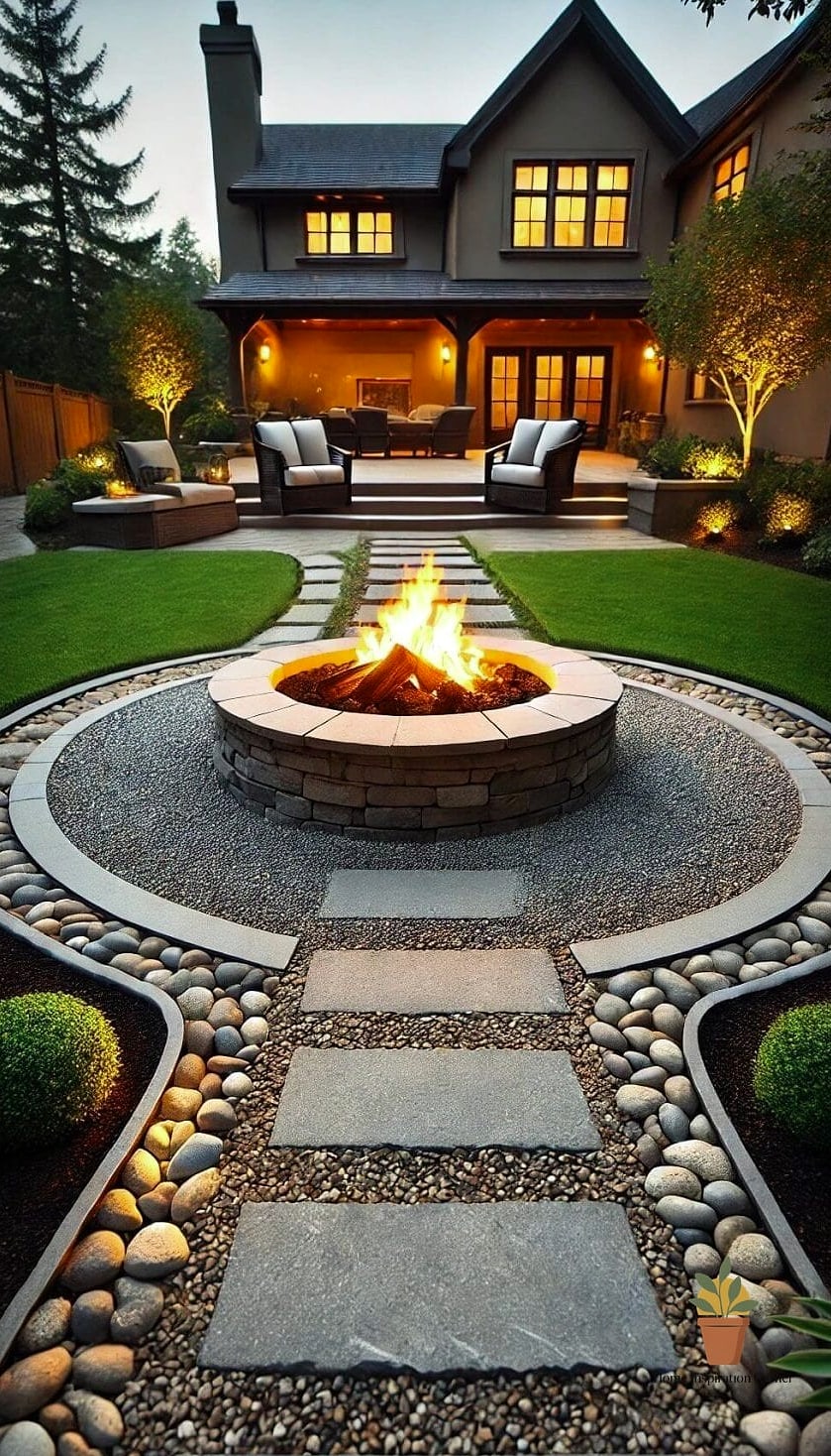 Gravel Fire Pit Seating Ring