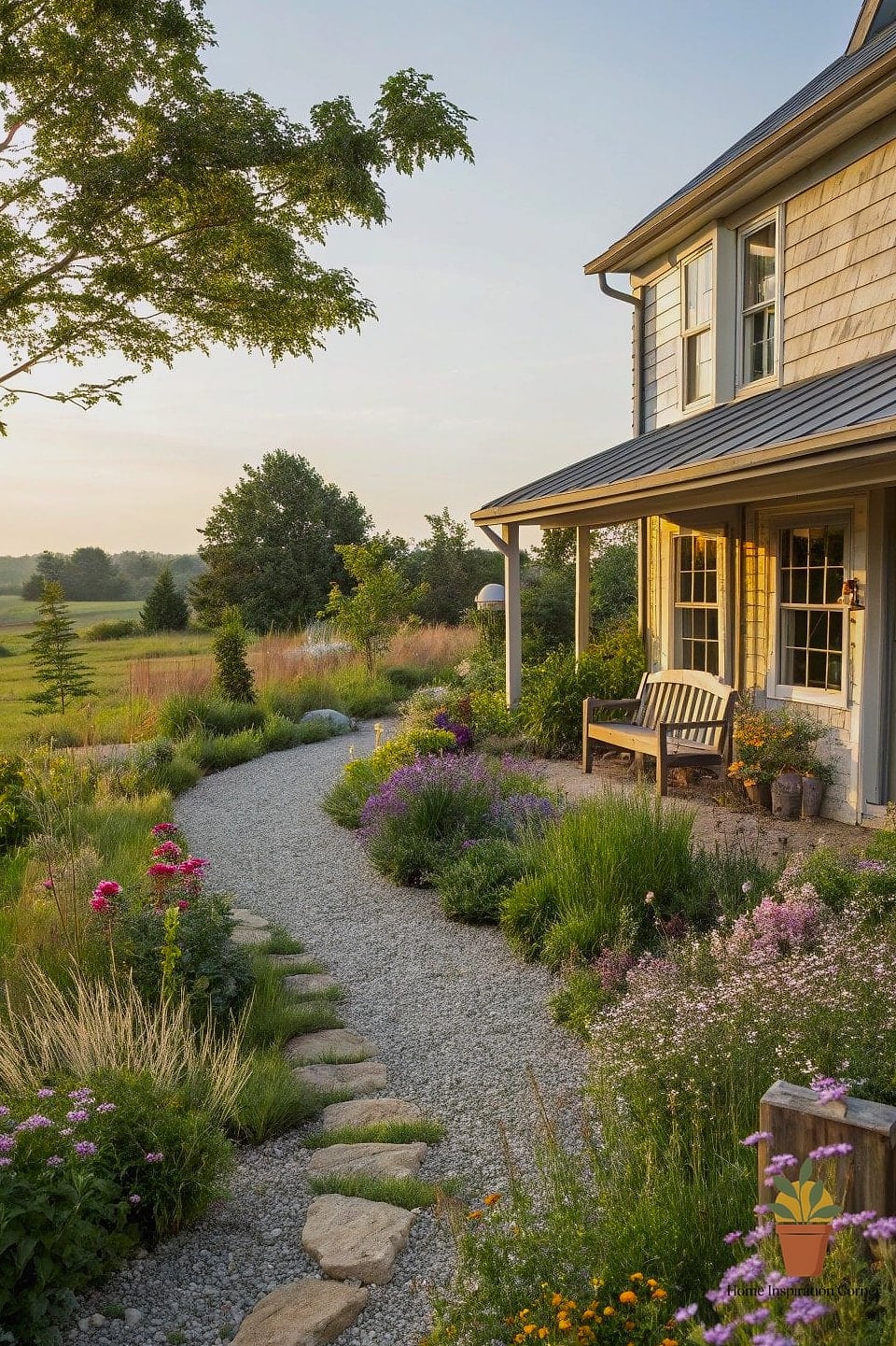 A Gravel Path Lined with Lavender