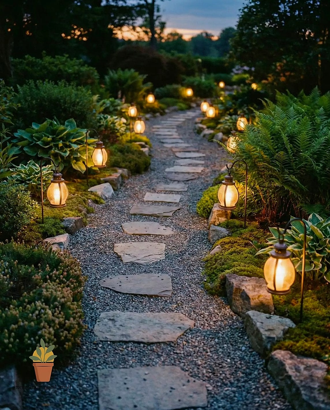 Gravel Pathways with Steel Edging