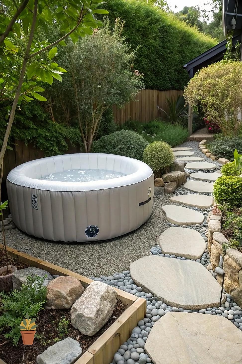 Gravel Patio Base with Paver Surround