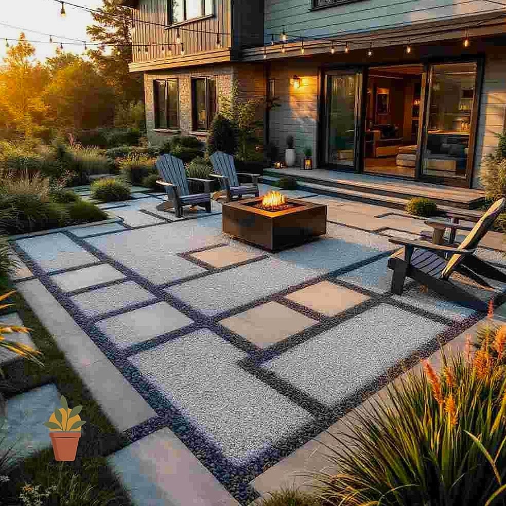 A Gravel Patio with Defined Borders