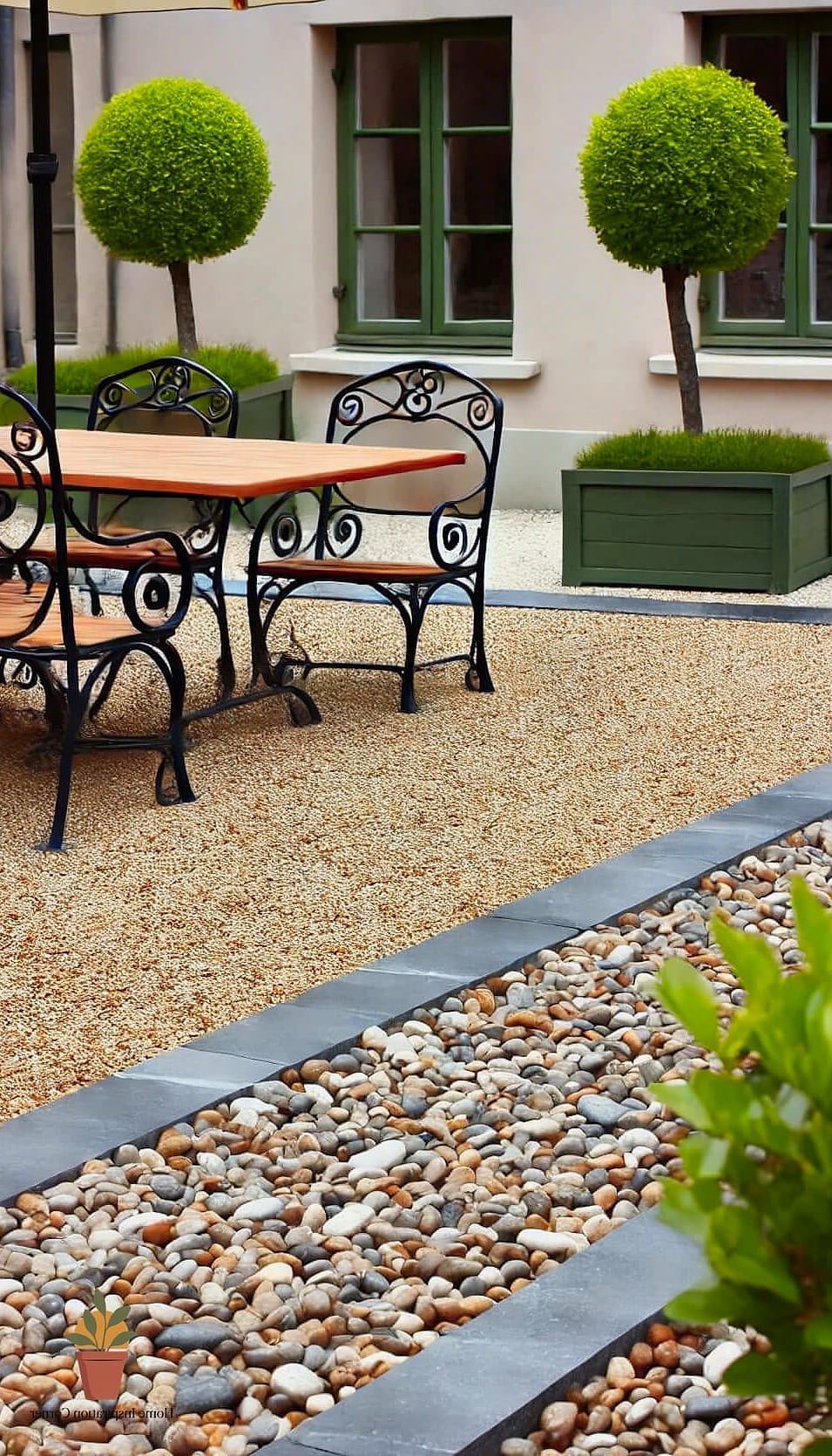 19 Patio Interno Ideas That Are Both Stylish and Practical 7 Go With a Gravel and Stone Groundcover