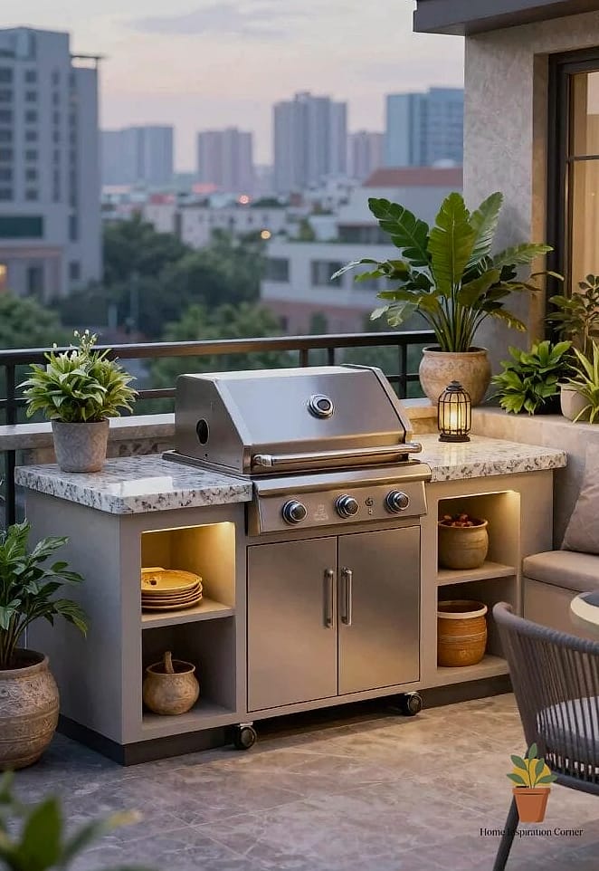Grill Paired with a Small Smoker Box