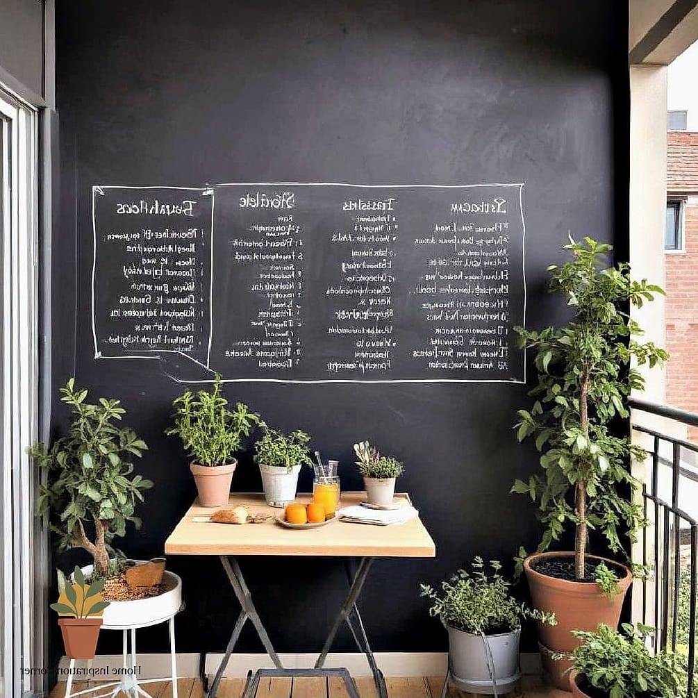 Grill Station with Chalkboard Menu Sign