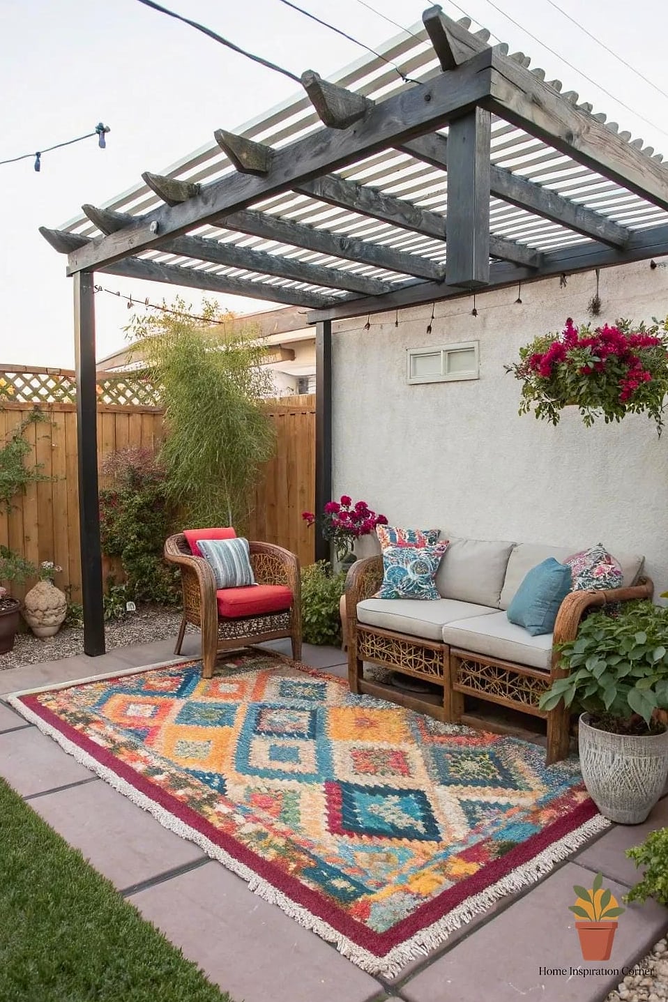Ground It With an Outdoor Rug