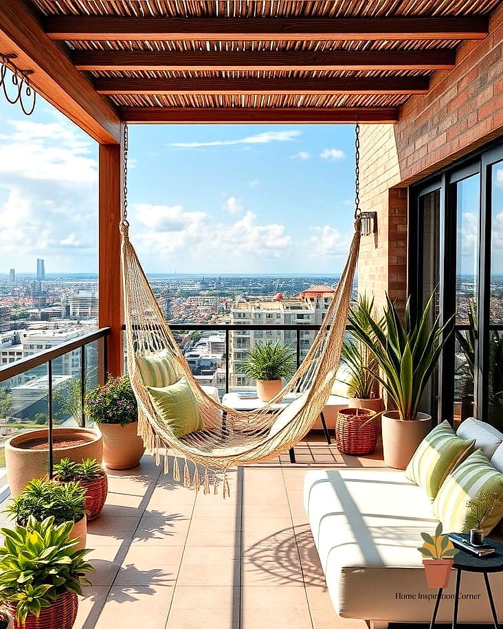 14 Terrace Seating Ideas Ideas Perfect for Every Home Style 8 Hammock Chair for a Cozy Corner