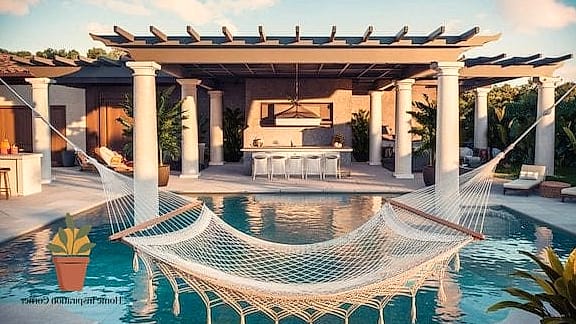 7 Backyard Oasis Designs You Need to See Right Now 6 Hammock Grove with Hanging Lanterns