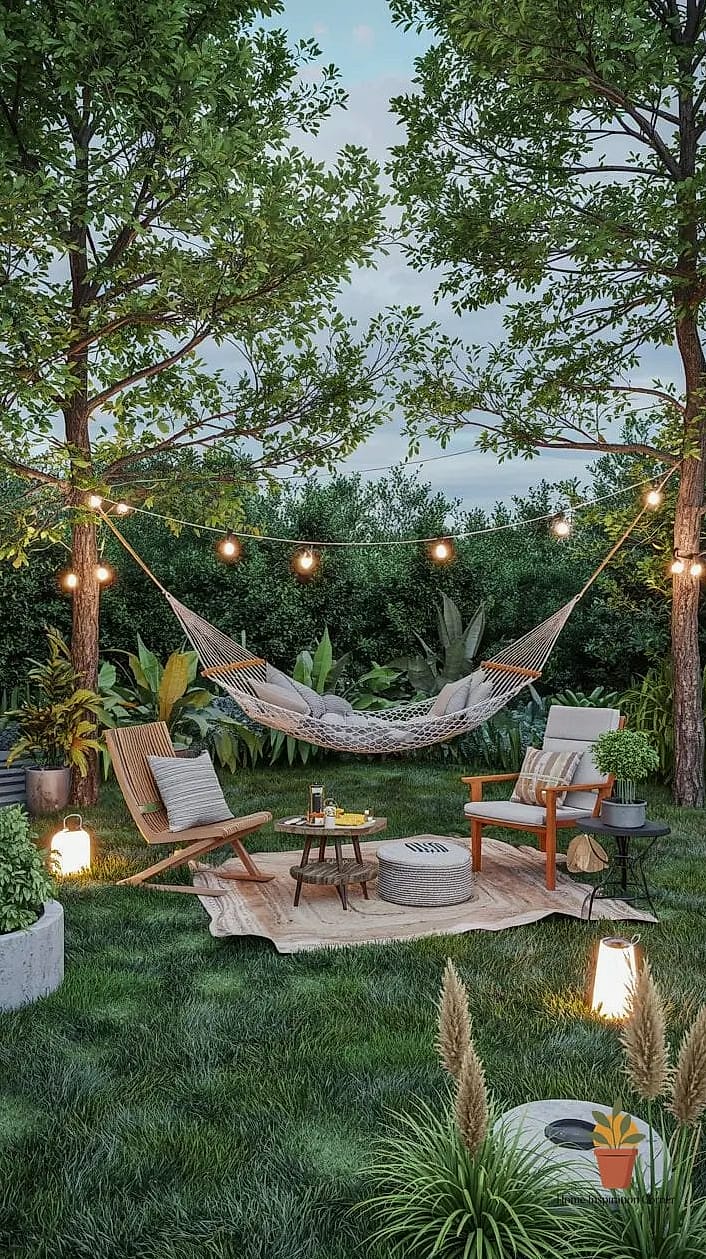 22 Backyard Inspiration Designs That Maximize Style and Function 10 Hammock or Swing Nook