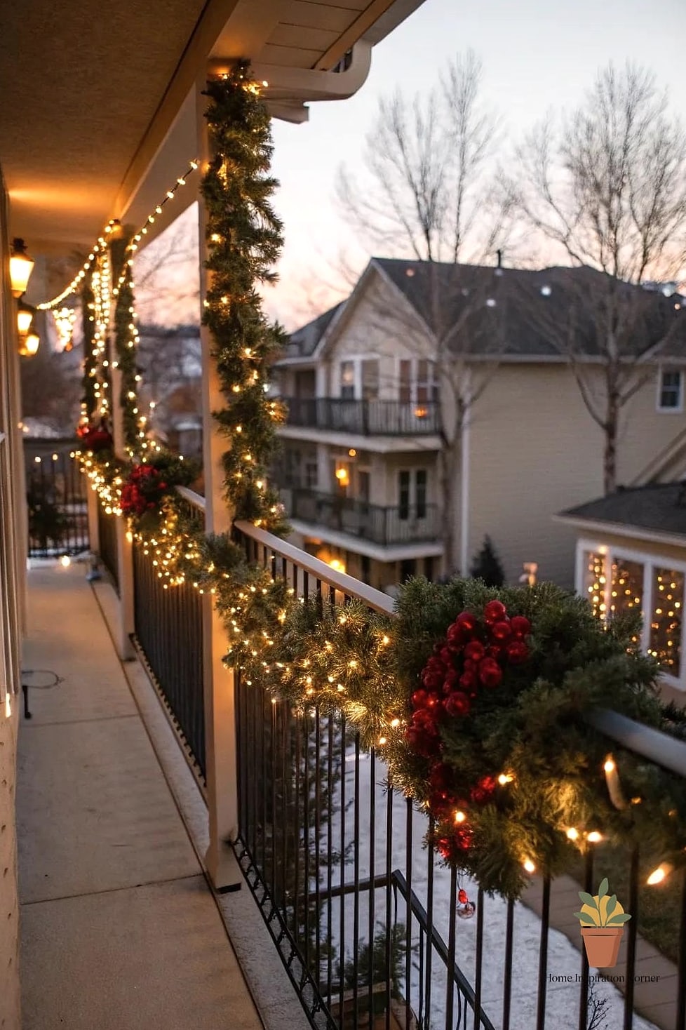 A Hanging Balcony Garland Swag