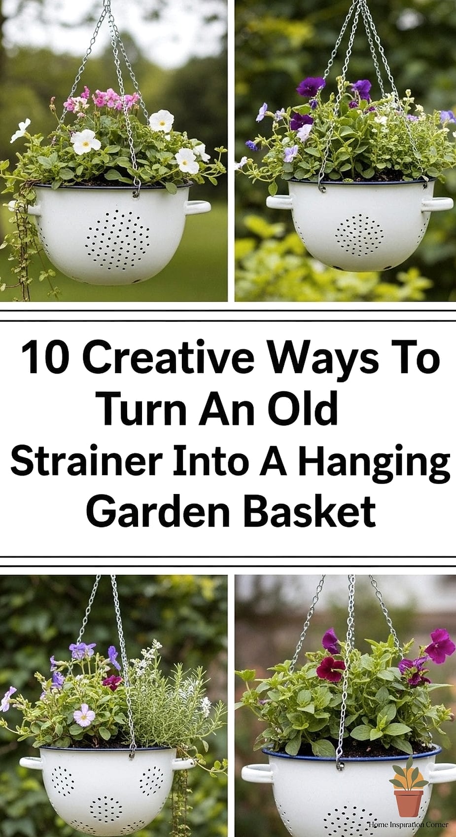 Hanging Basket Wall with Repurposed Crates