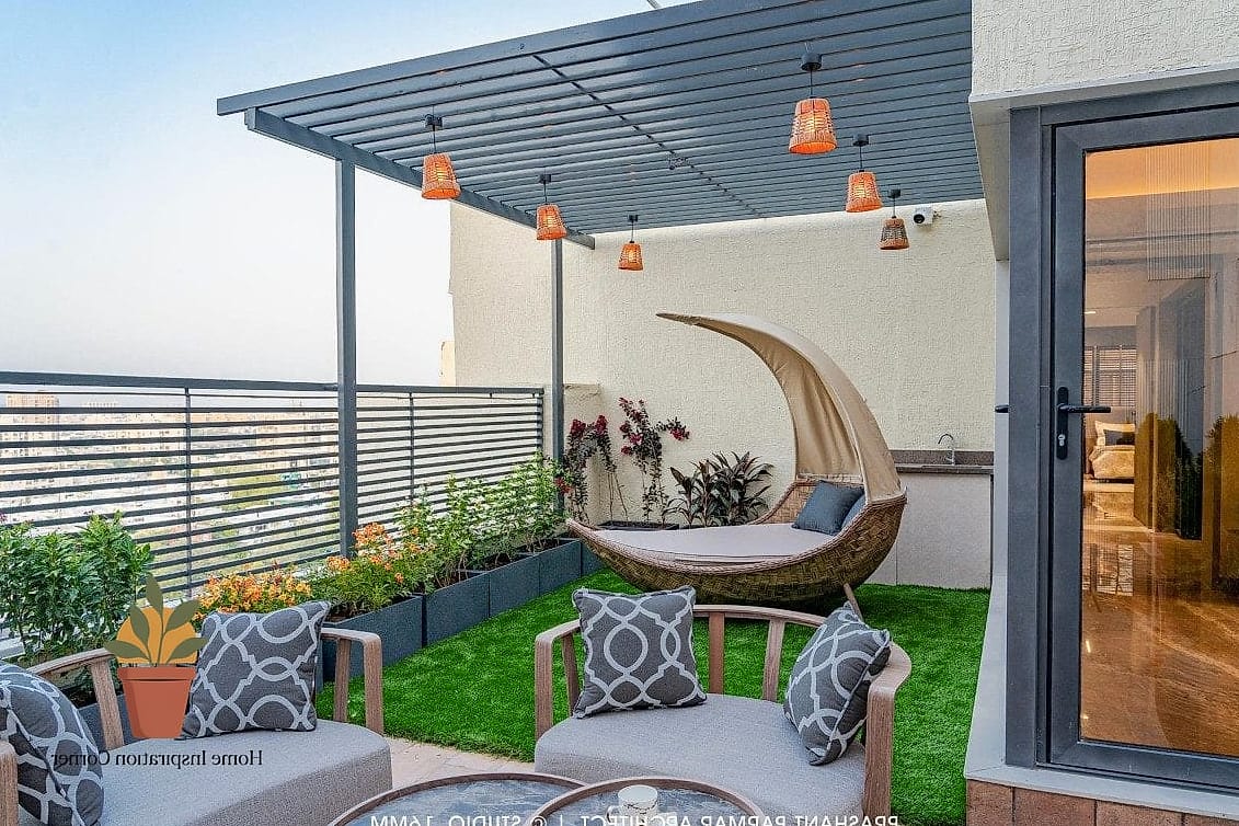 27 Penthouse Terrace Ideas Designs You Need to See Right Now 16 Hanging Egg Chair for a Cozy Reading Nook