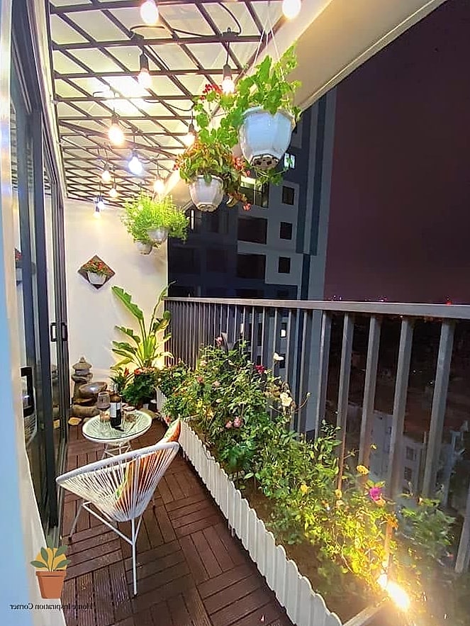 Hanging Herb Garden Above the Grill