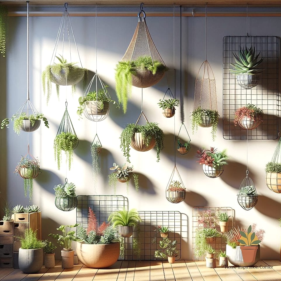 Hanging Planters to Free Up Floor Space