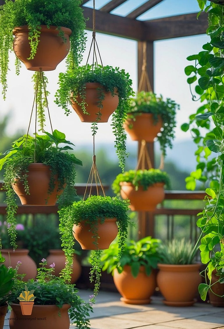 Hanging Plants and Vertical Greenery