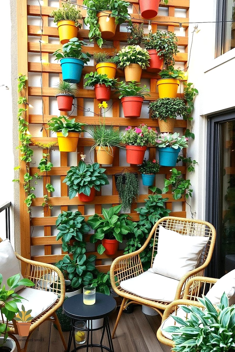21 Apartment Patio Decorating Ideas Ideas That Work in Any Size Home 8 Hang Planters Instead of Setting Them Down