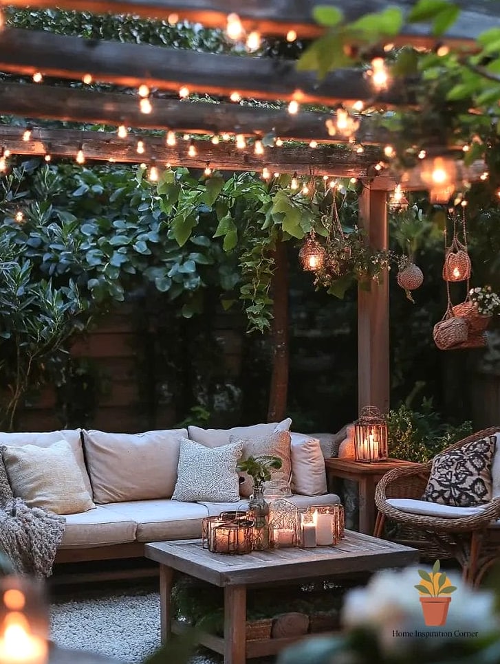Hang String Lights in a Zigzag Pattern