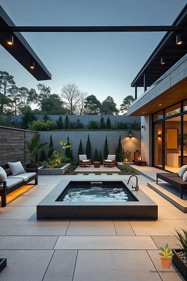 Heated Stone Pathway