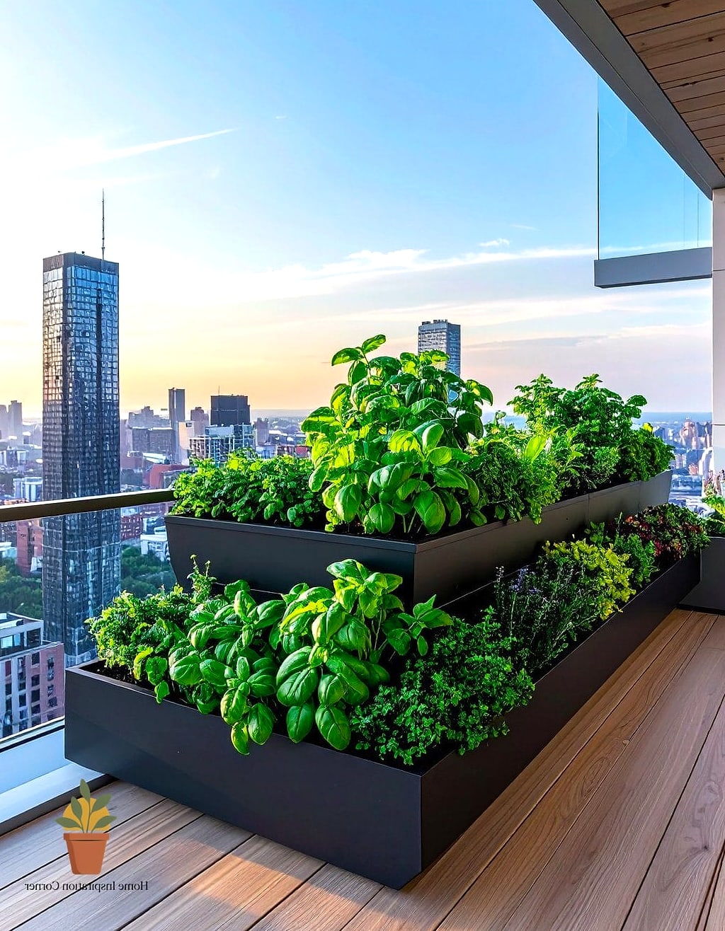 27 Penthouse Terrace Ideas Designs You Need to See Right Now 14 Herb Garden in Raised Planters
