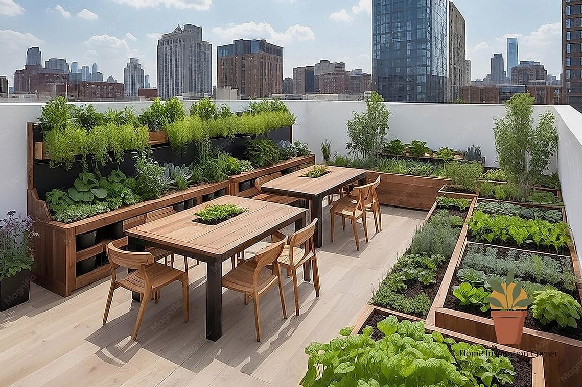 Herb and Kitchen Garden with Raised Beds